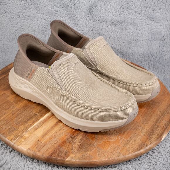 Skechers Mens Size 8 Slip-Ins Parson Ralven Taupe Shoes - Picture 1 of 7